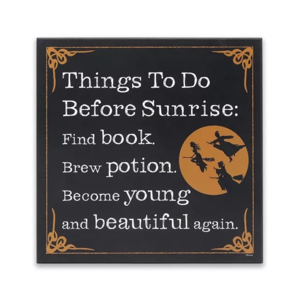 Sanderson Sisters To Do List Witchcraft Sign - Hocus Pocus
